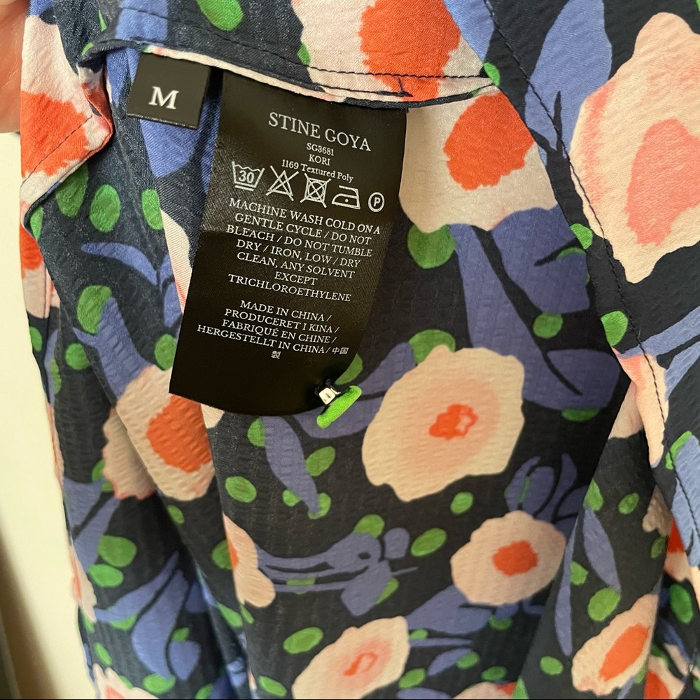 Stine Goya Kori Marketplace Midi Dress Puff Sleeve Size Medium - Picture 11 of 12